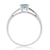 9ct white gold 5x4mm oval aquamarine & diamond ring 0.06ct