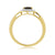 9ct gold 8x6mm oval garnet & diamond cluster ring 0.08ct