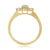 9ct gold 6x4mm oval opal & diamond three stone ring 0.25ct