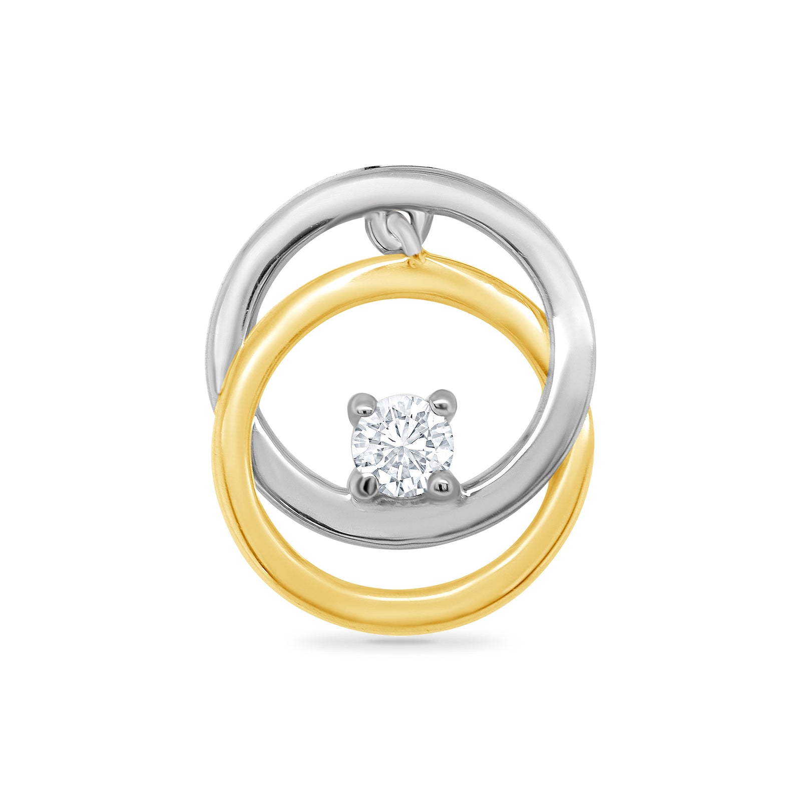 9ct white/yellow diamond pendant 0.12ct