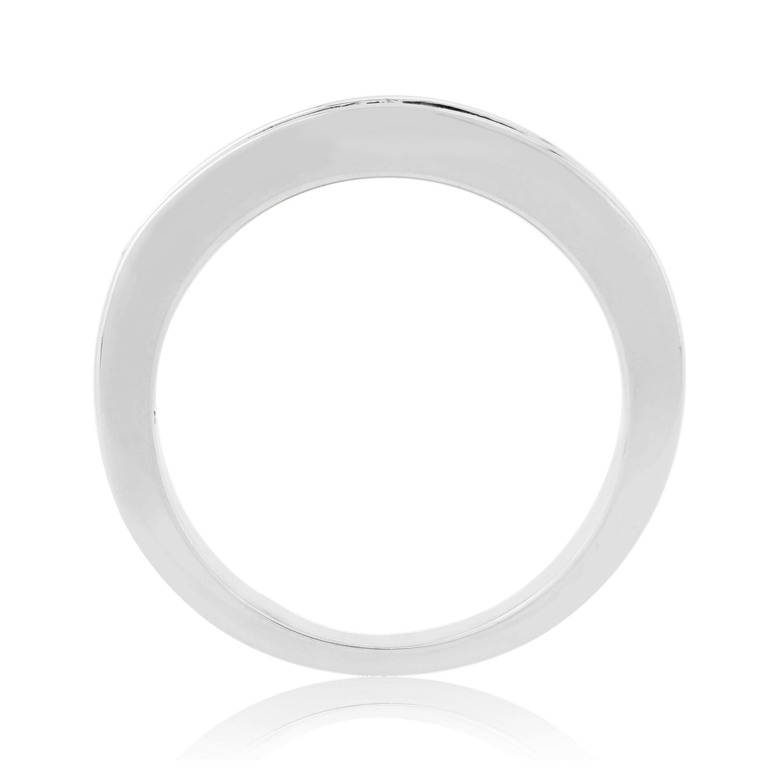 9ct white gold channel set diamond half et ring 0.50ct