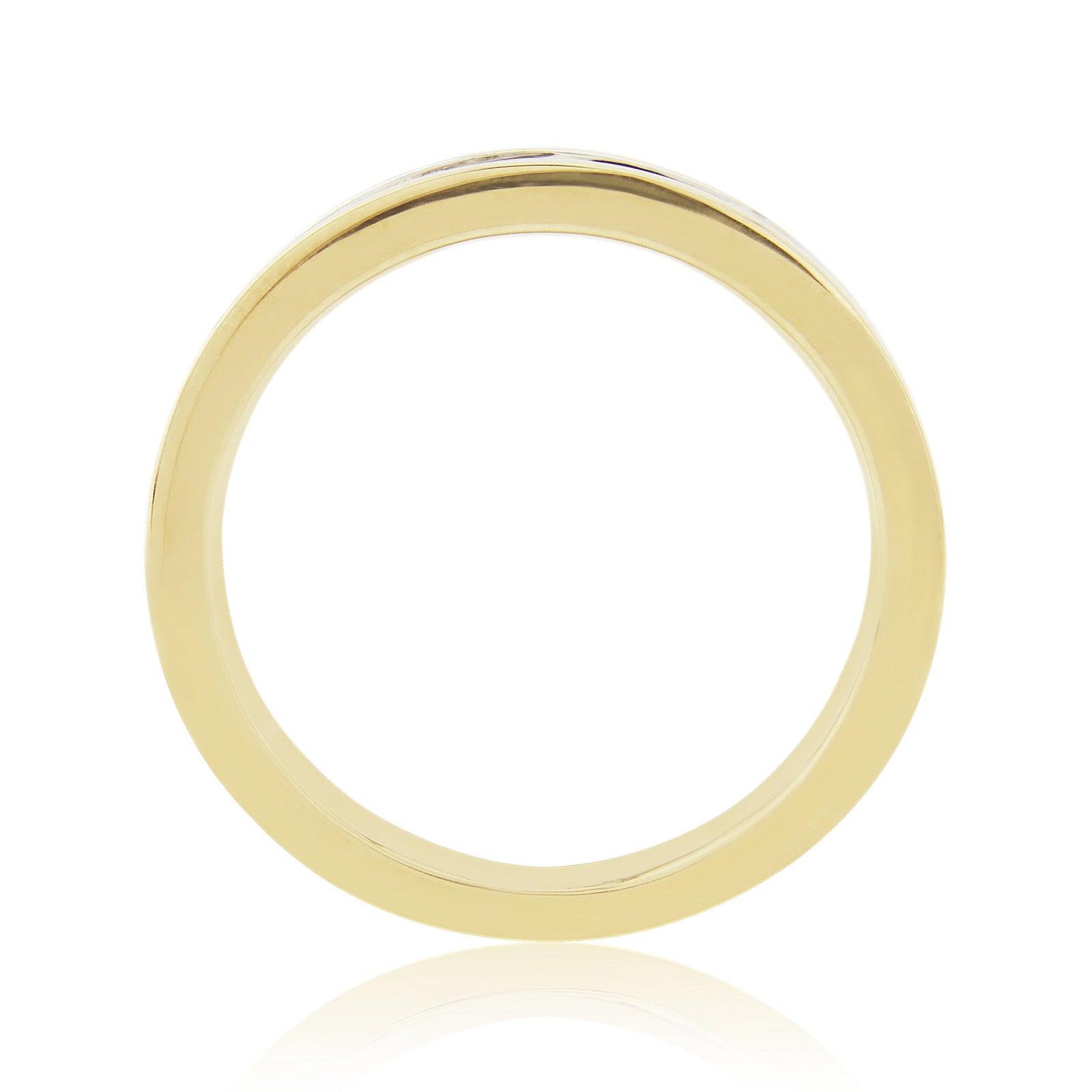 9ct gold channel set princess cut diamond half eternity ring 0.50ct