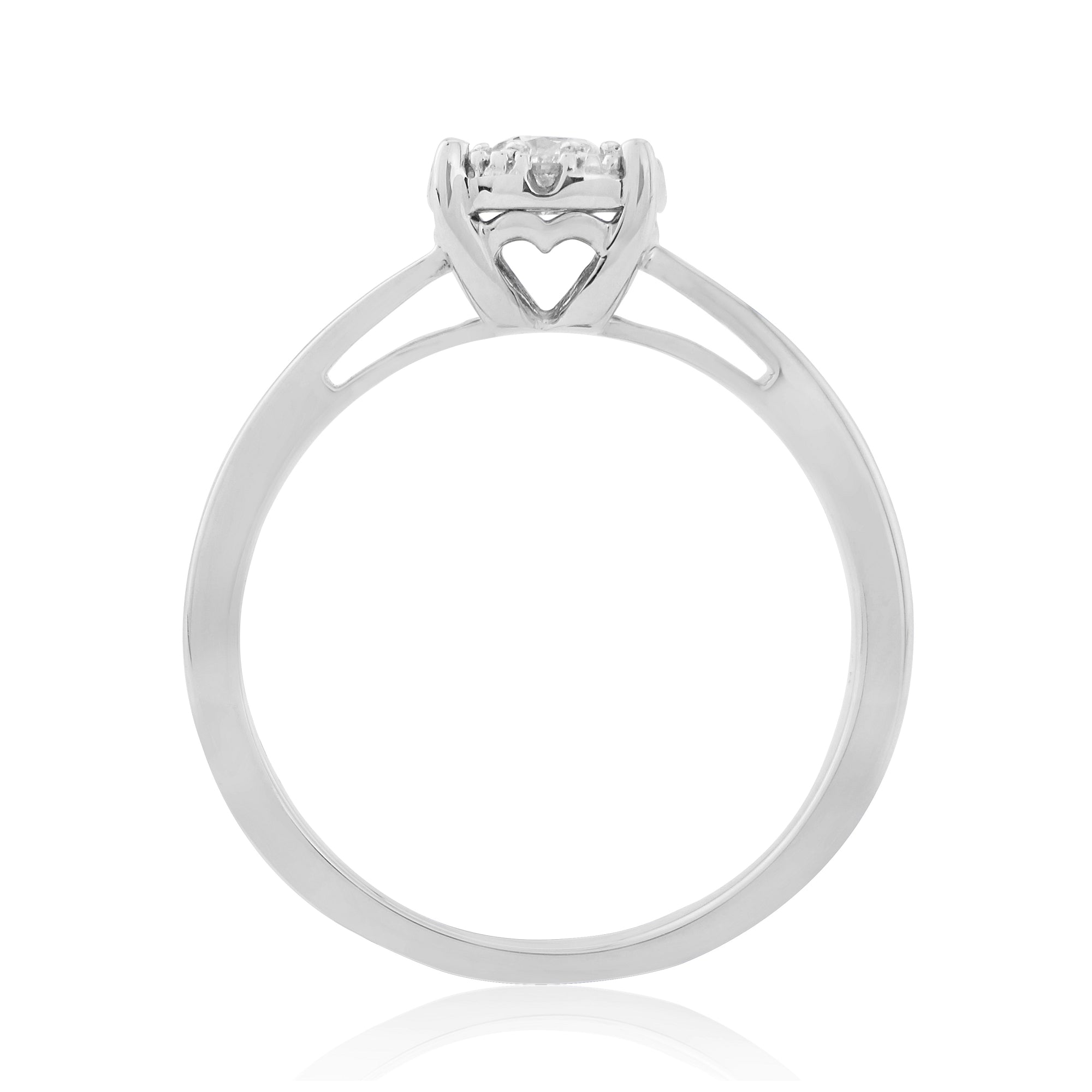 9ct white gold diamond cluster ring 0.25ct