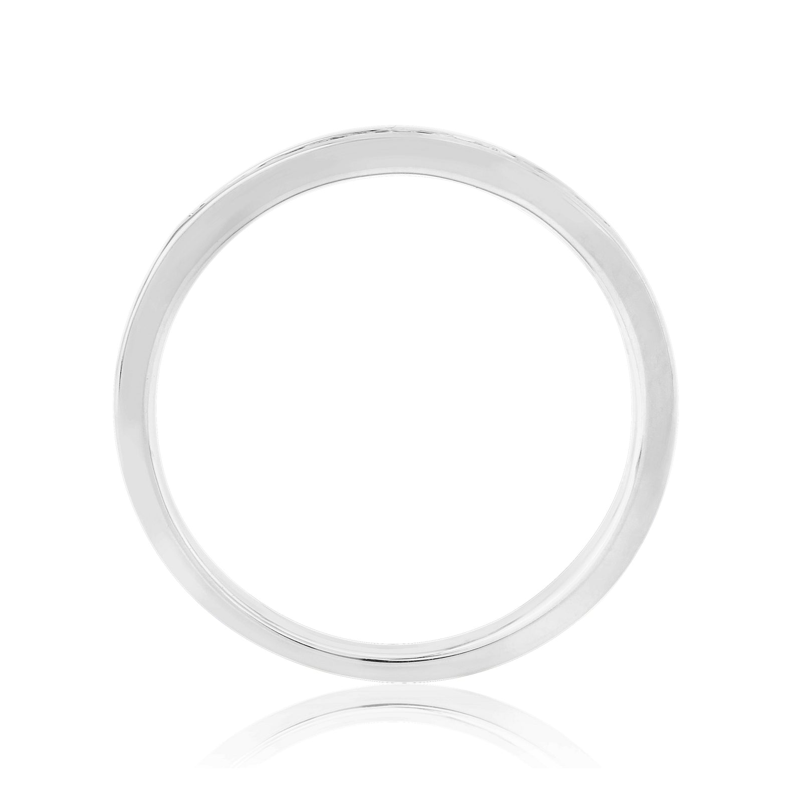 9ct white gold channel set diamond half eternity ring 0.10ct