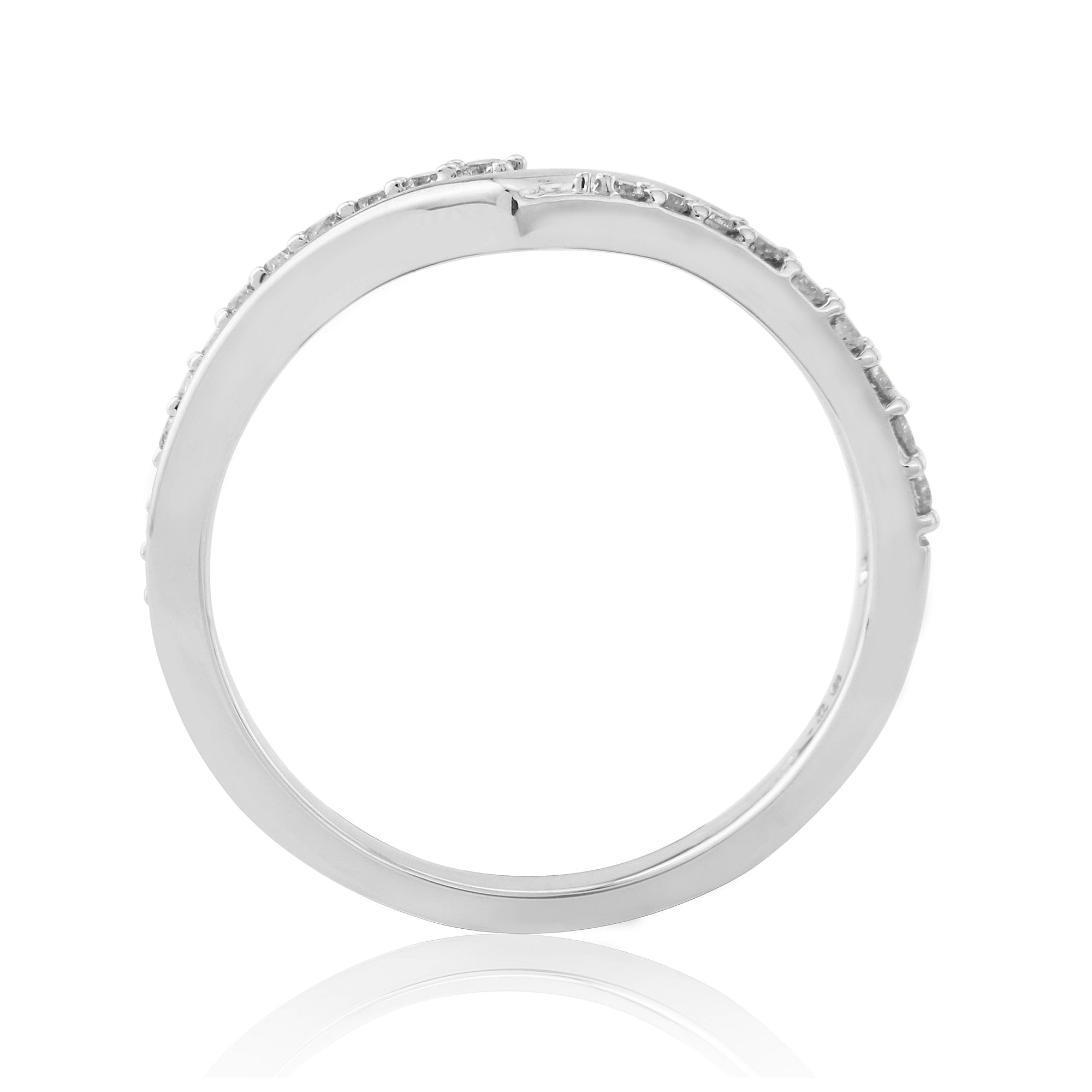 Platinum diamond set wishbone ring 0.20ct H/Si
