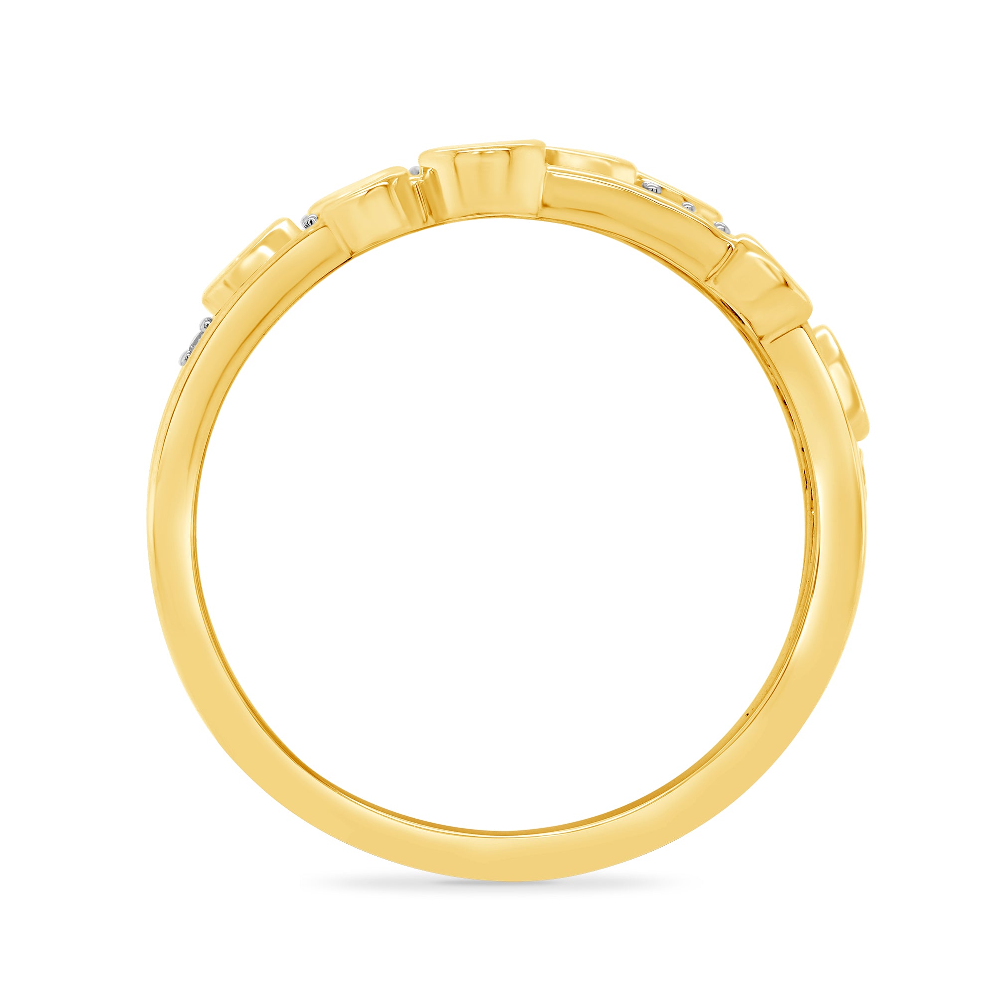 9ct gold diamond set 'bubble' style ring 0.30ct