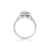 9ct white gold diamond set cluster ring 0.65ct