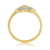9ct gold diamond set cluster ring 0.15ct