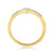 9ct gold diamond set wishbone ring 0.09ct