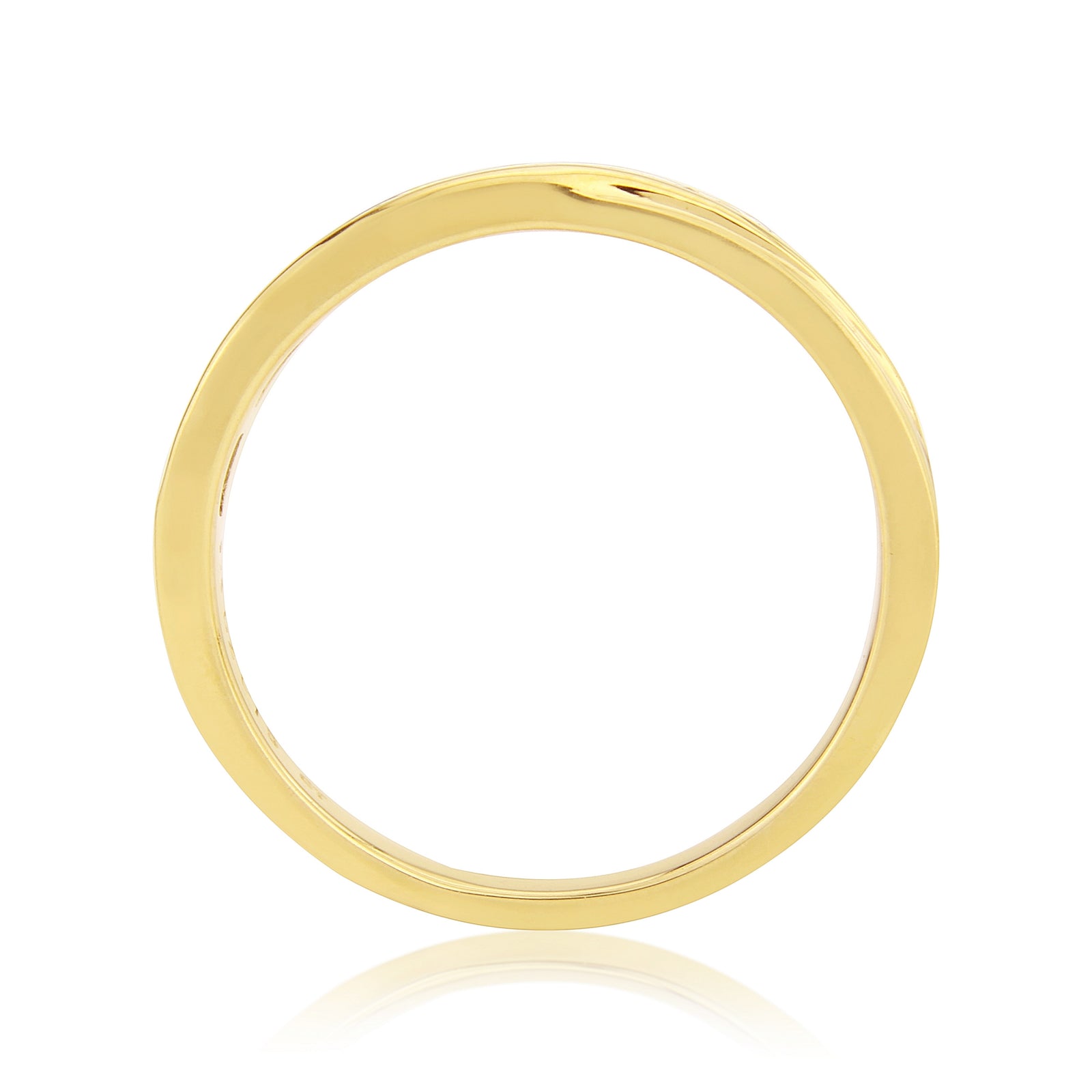 9ct gold channel set swirl diamond half eternity ring 0.15ct