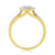9ct gold brilliant & baguette cut diamond cluster ring 0.35ct