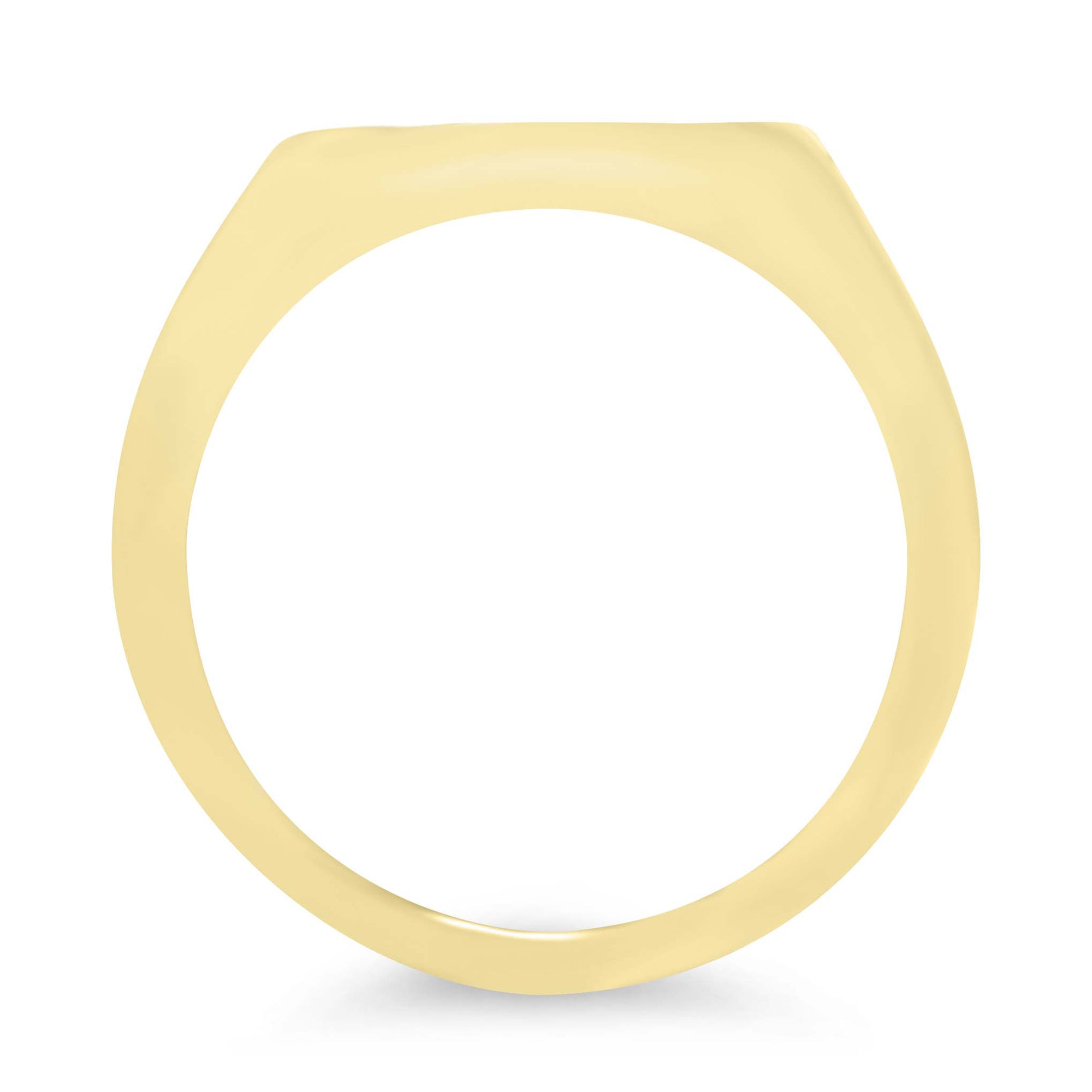9ct gold oval shape diamond set pinky ring 0.05ct