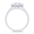 9ct white gold brilliant & baguette cut diamond cluster ring 0.40ct