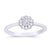 9ct white gold miracle plate diamond cluster ring 0.20ct