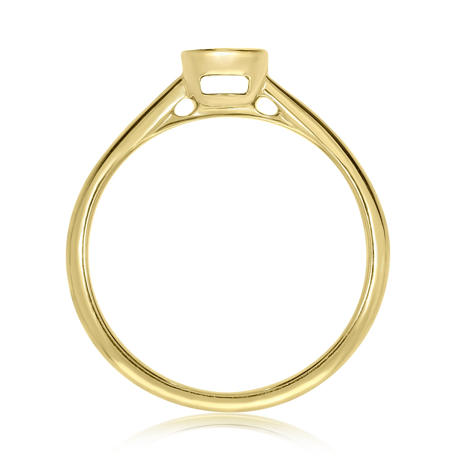 9ct gold single stone miracle plate diamond ring 0.10ct
