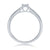 9ct white gold single stone miracle plate diamond ring with diamond set shoulders 0.10ct