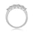 9ct white gold 5 stone miracle plate diamond ring 0.25ct