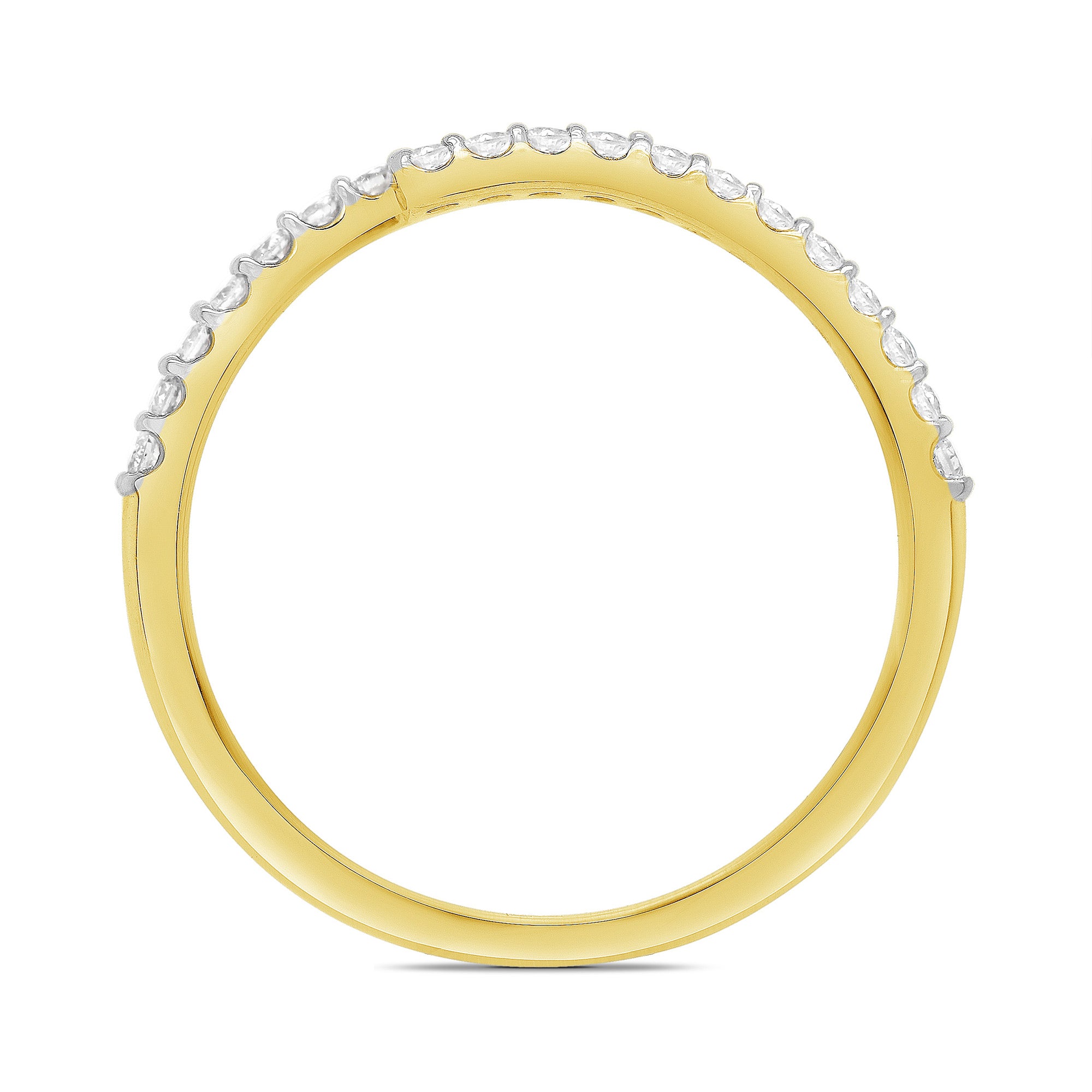 9ct gold diamond set crossover half eternity ring 0.25ct