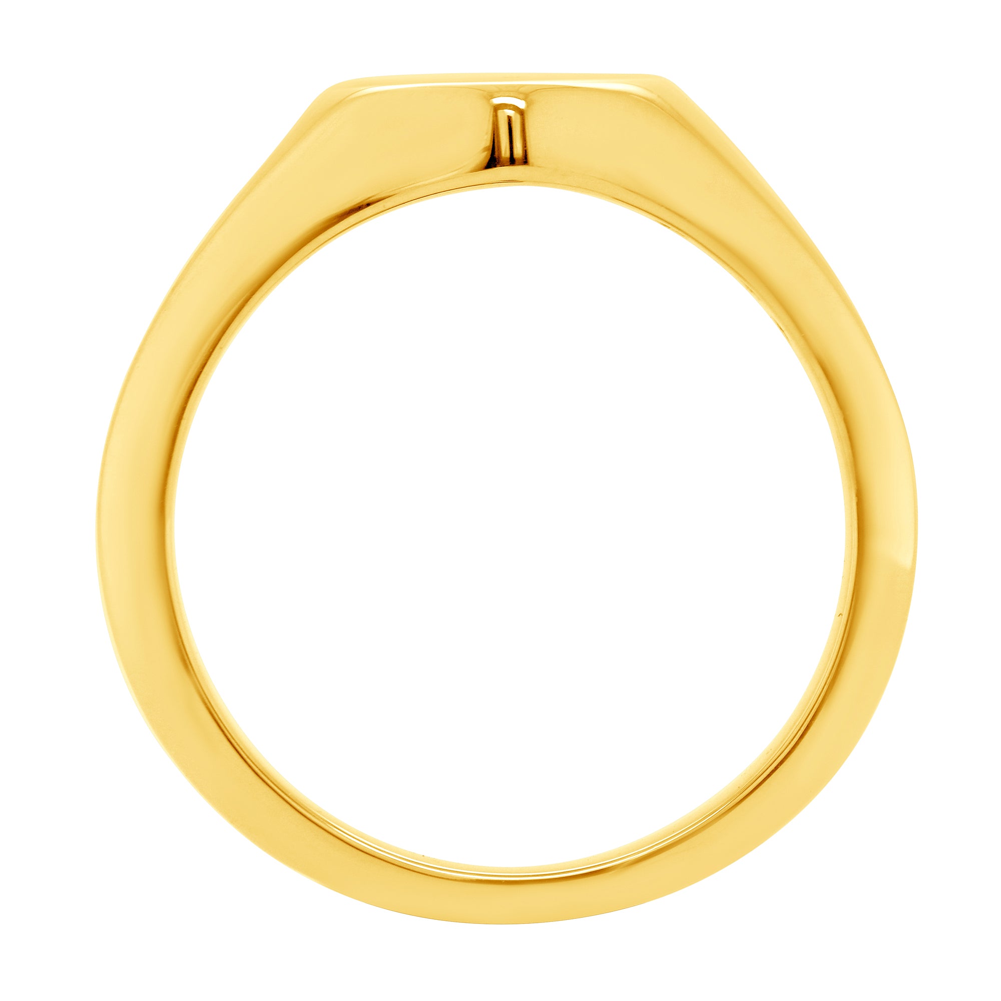 9ct gold diamond set heart shape ladies signet ring 0.01ct