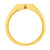 9ct gold diamond set heart shape ladies signet ring 0.01ct