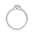 9ct white gold diamond set halo cluster ring 0.25ct