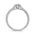 9ct white gold diamond halo cluster ring with diamond set shoulders 0.33ct