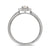 9ct white gold diamond set gap halo ring 0.25ct