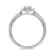9ct white gold diamond set gap halo ring with diamond set shoulders 0.33ct