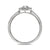 9ct white gold two row diamond halo cluster ring 0.25ct