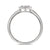 9ct white gold diamond set square shape halo cluster ring 0.25ct