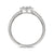 9ct white gold diamond set square shape halo cluster ring with diamond set shoulders 0.33ct