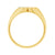 9ct gold diamond set gents oval signet ring 0.05ct