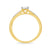 9ct gold princess cut single stone diamond ring with diamond set shoulders 0.41ct