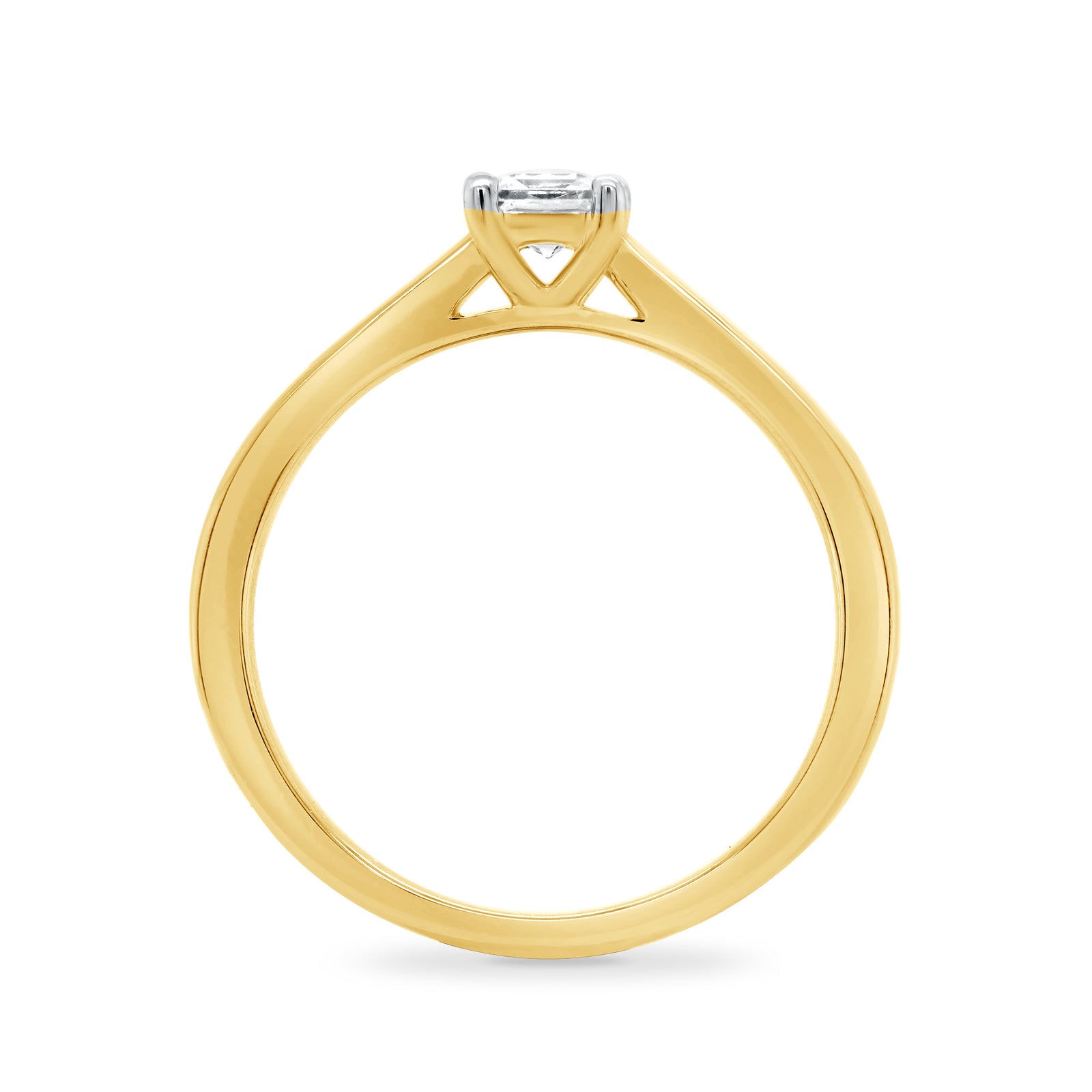 9ct gold princess cut single stone diamond ring 0.25ct