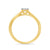 9ct gold princess cut single stone diamond ring 0.25ct