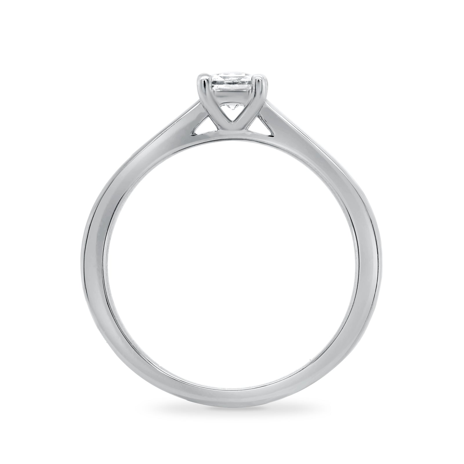 9ct white gold princess cut single stone diamond ring 0.25ct