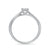 9ct white gold princess cut single stone diamond ring 0.25ct
