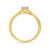 9ct gold princess cut single stone diamond ring 0.33ct