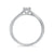 9ct white gold princess cut single stone diamond ring 0.33ct