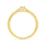 9ct gold single stone diamond ring with diamond set shoulders 0.16ct