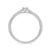 9ct white gold single stone diamond ring with diamond set shoulders 0.16ct