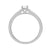 9ct white gold single stone diamond ring with diamond set shoulders 0.41ct