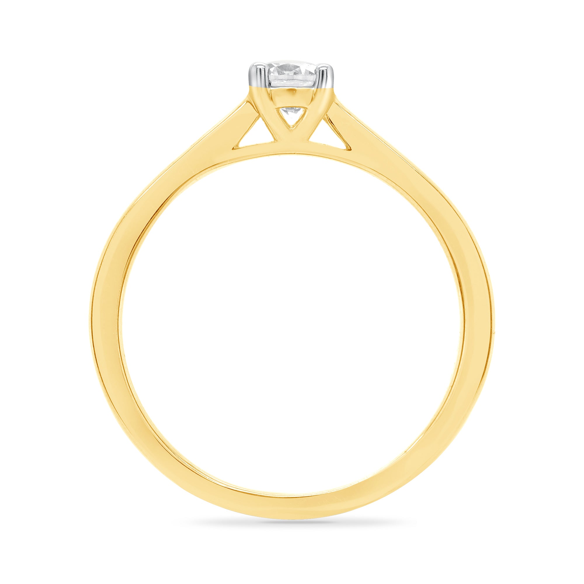 9ct gold single stone diamond ring 0.25ct