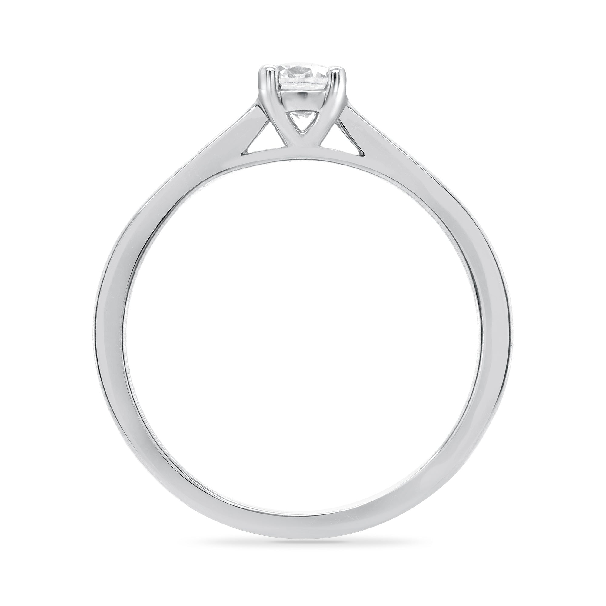 9ct white gold single stone diamond ring 0.25ct