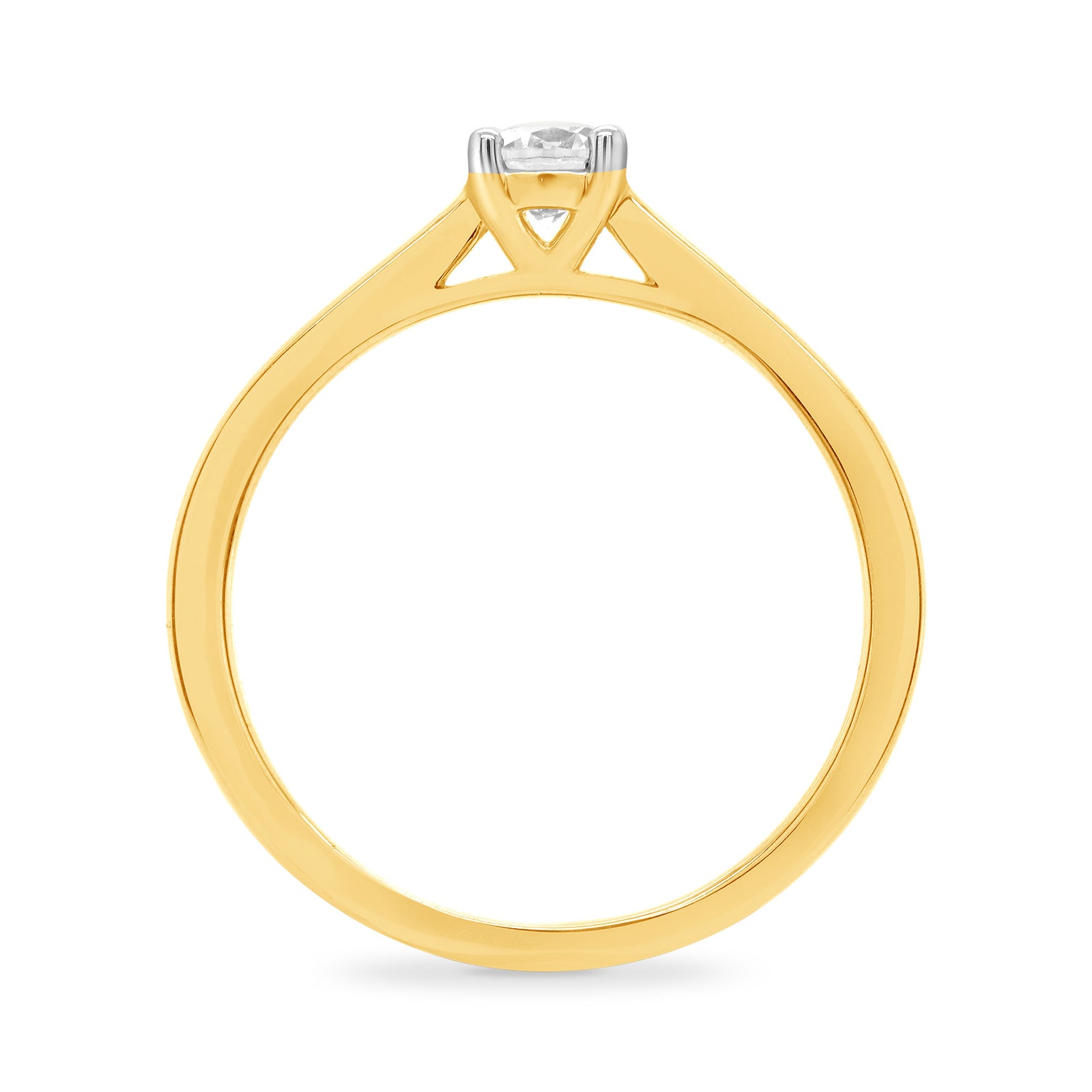 9ct gold single stone diamond ring 0.33ct