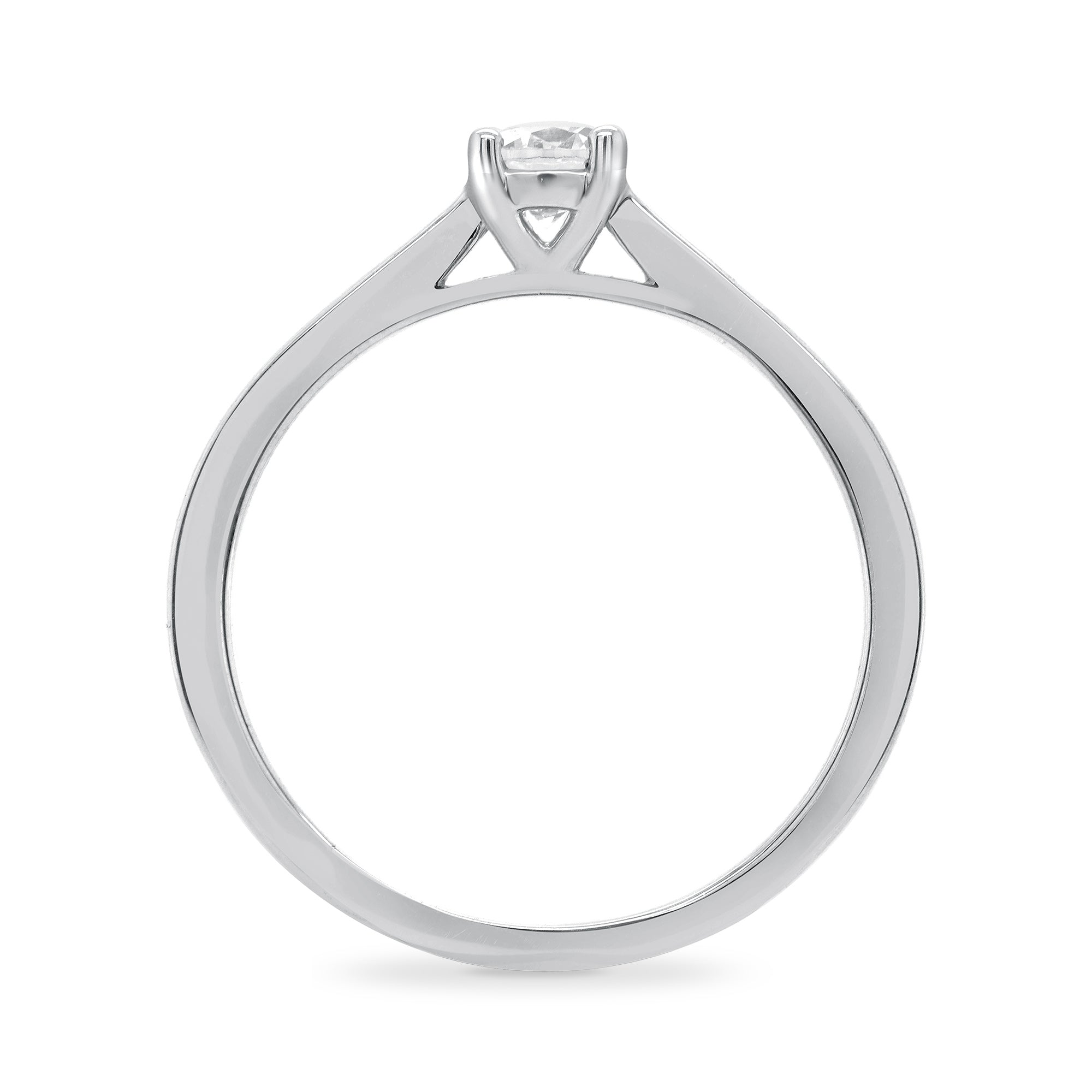 9ct white gold single stone diamond ring 0.33ct