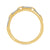 9ct gold diamond set crossover ring 0.21ct