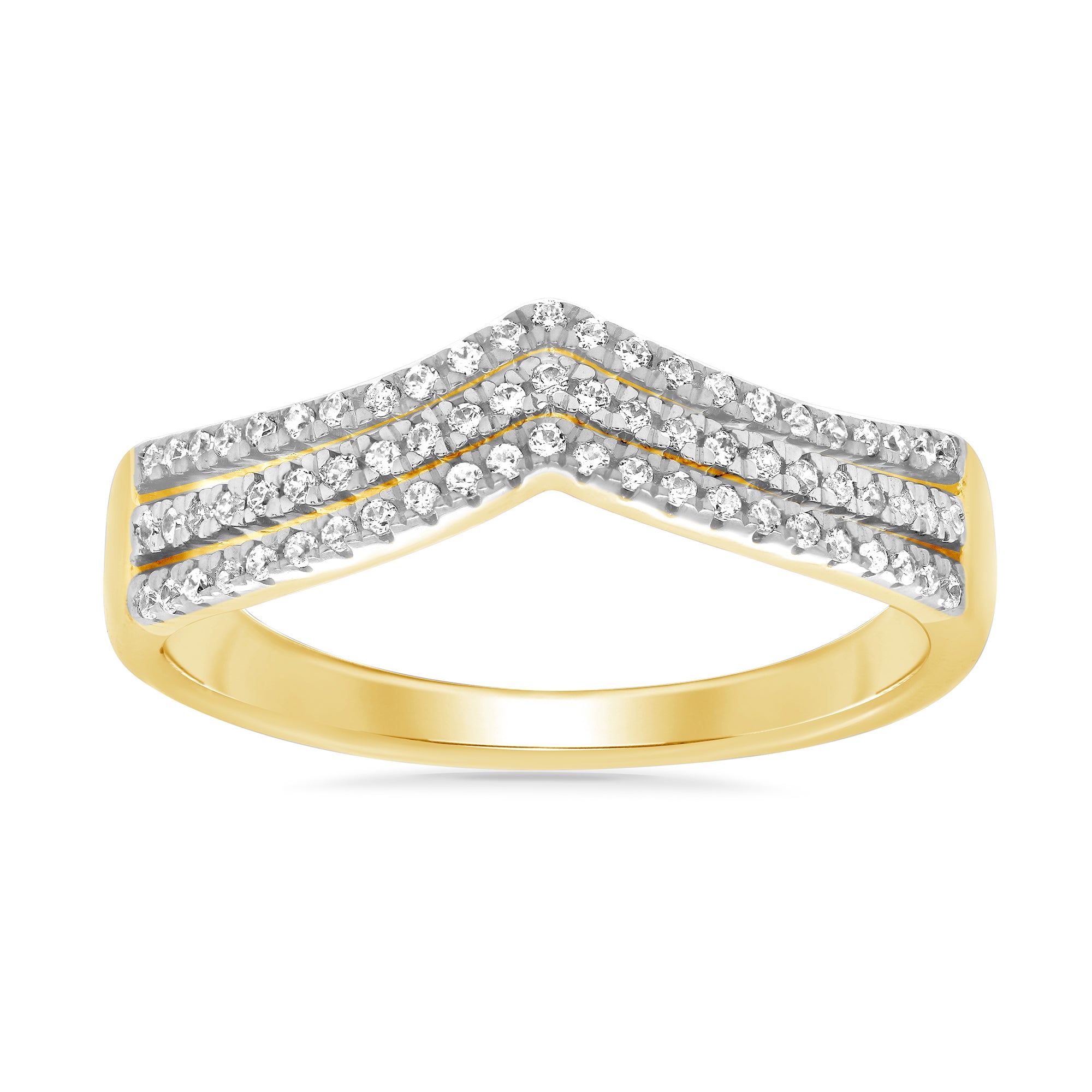 Diamond Wishbone Rings