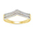 9ct gold diamond set triple wishbone ring 0.21ct