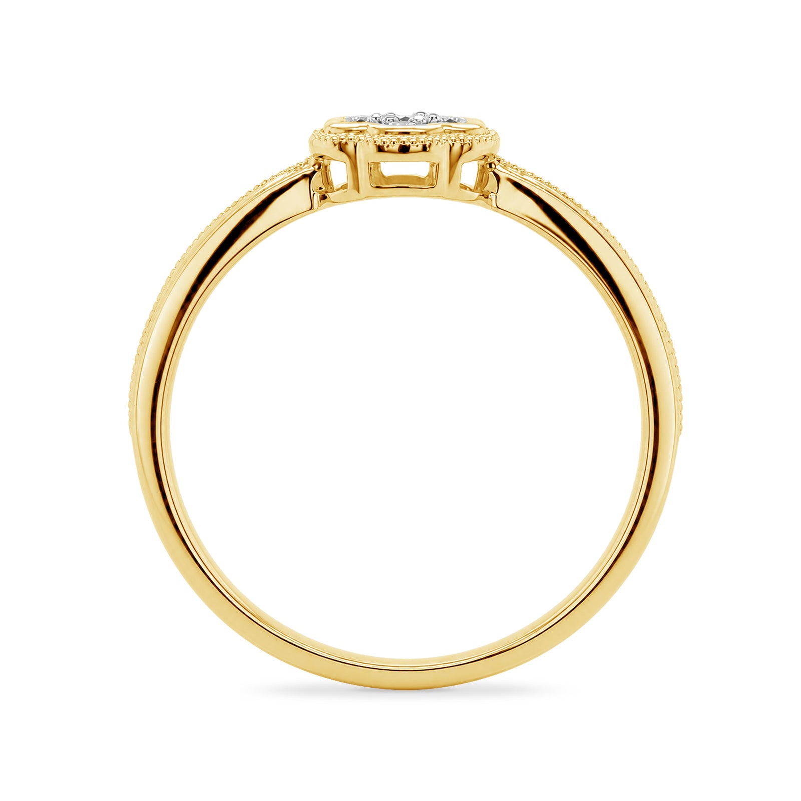 9ct gold diamond cluster ring 0.10ct